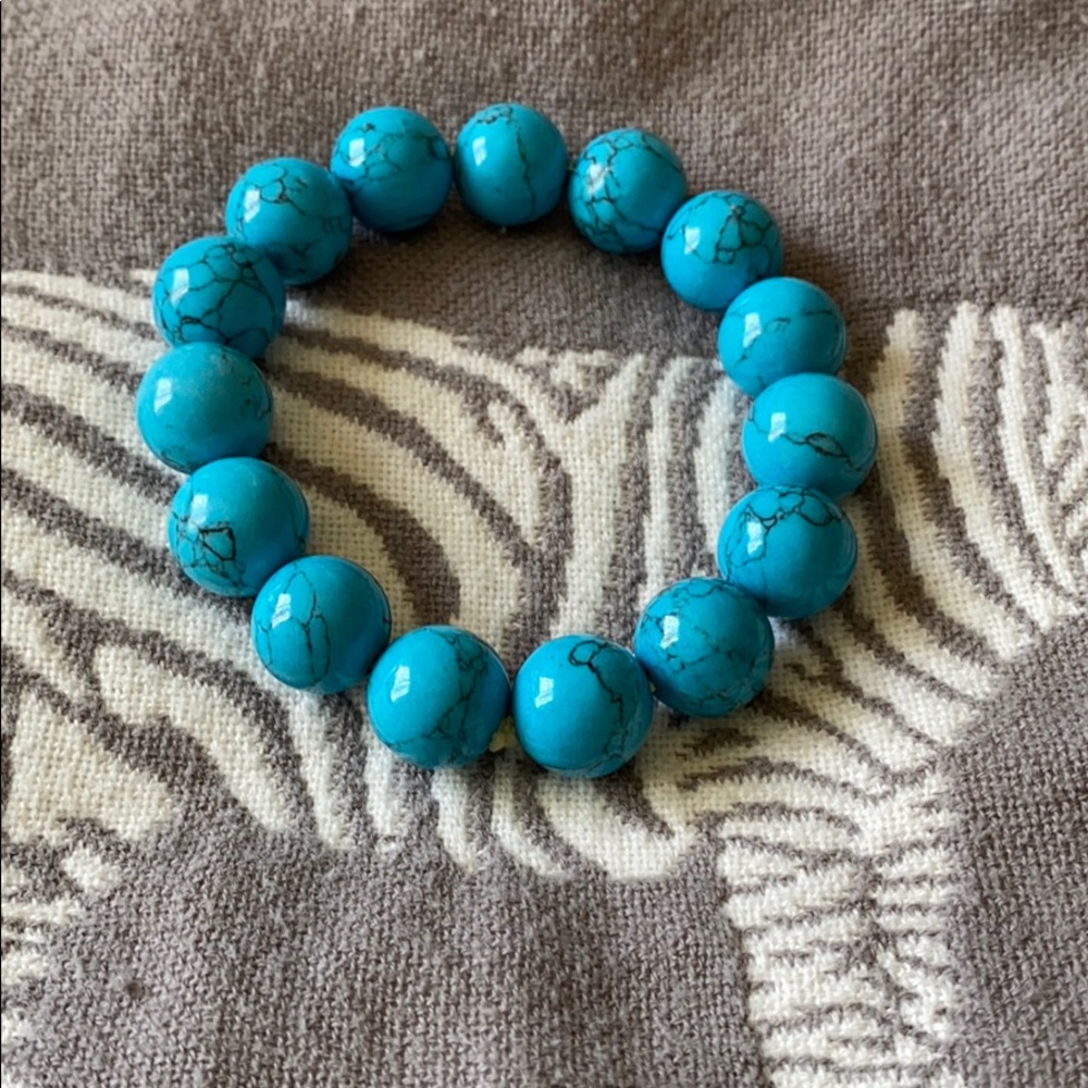 Nature Turquoise 12mm beads bracelet